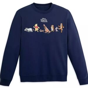 DisneyParks Winnie The Pooh And Friends Embroidered Sweatshirt Blue 3XL NWT